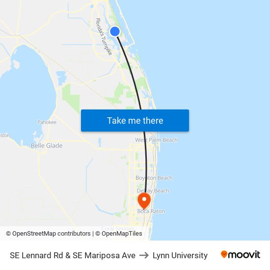 SE Lennard Rd & SE Mariposa Ave to Lynn University map