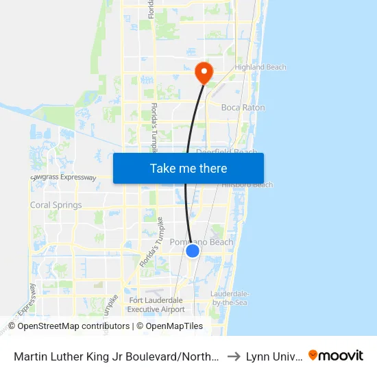 Martin Luther King Jr Boulevard/Northwest 8th Avenue to Lynn University map