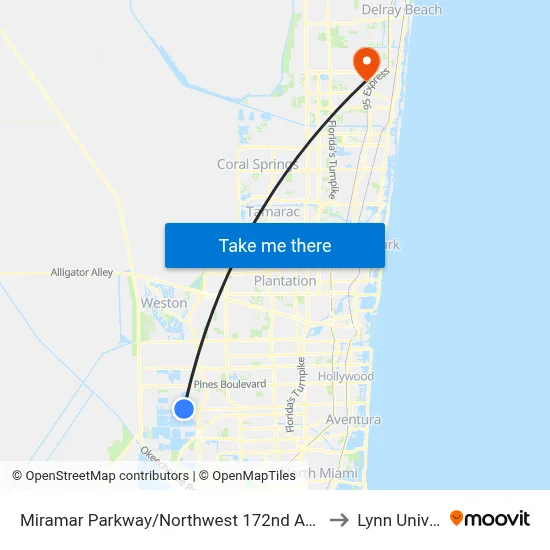 Miramar Parkway/Northwest 172nd Avenue - (Target) to Lynn University map