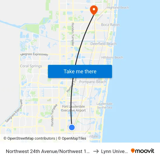 Northwest 24th Avenue/Northwest 16th Street to Lynn University map