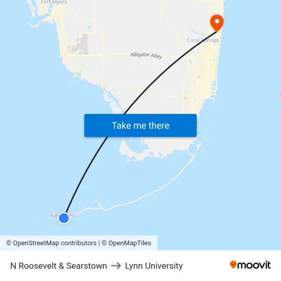 N Roosevelt & Searstown to Lynn University map