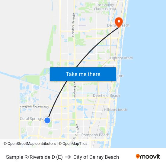 Sample R/Riverside D (E) to City of Delray Beach map