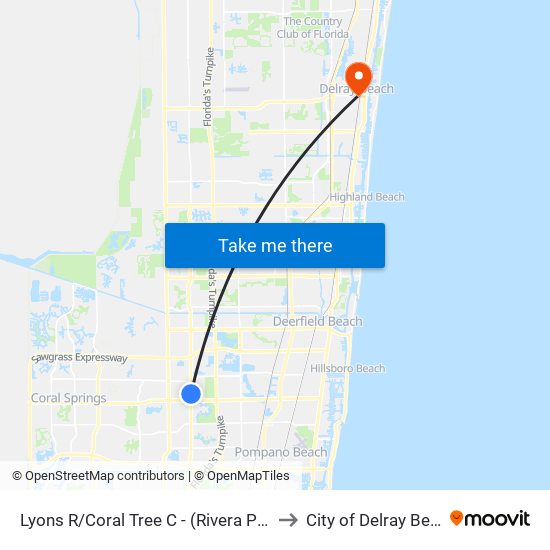 Lyons R/Coral Tree C - (Rivera Palms) to City of Delray Beach map