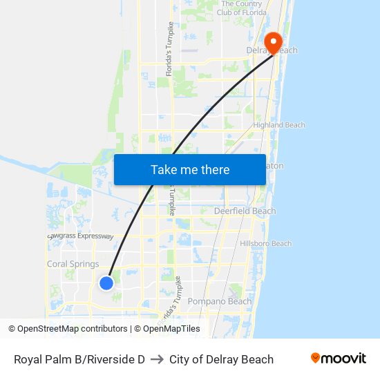Royal Palm B/Riverside D to City of Delray Beach map