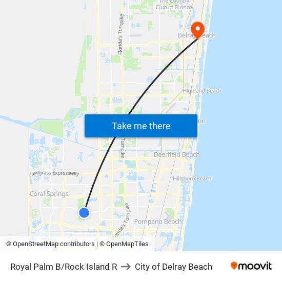 Royal Palm B/Rock Island R to City of Delray Beach map