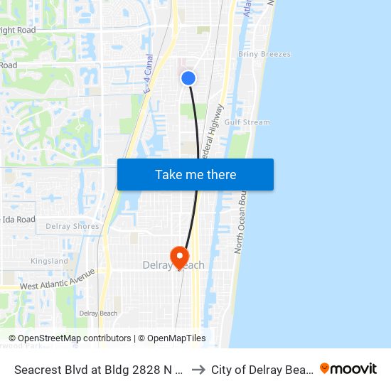 Seacrest Blvd at Bldg 2828 N Ent to City of Delray Beach map