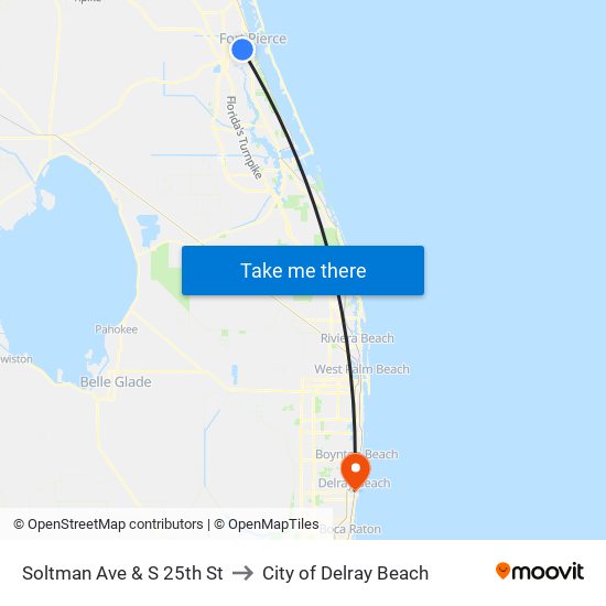 Soltman Ave & S 25th St to City of Delray Beach map