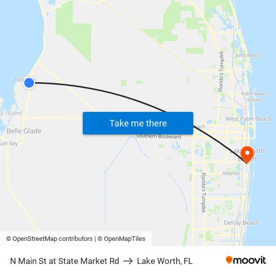 N Main St at State Market Rd to Lake Worth, FL map
