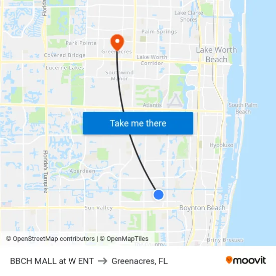BBCH MALL at  W ENT to Greenacres, FL map