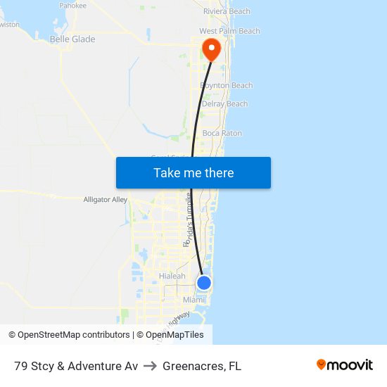 79 Stcy & Adventure Av to Greenacres, FL map