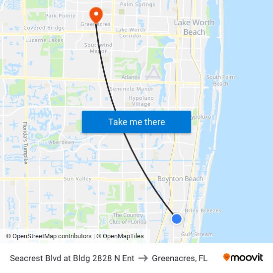 Seacrest Blvd at Bldg 2828 N Ent to Greenacres, FL map