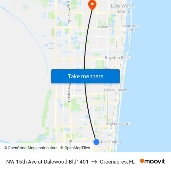 NW 15TH AVE at DALEWOOD BLD1401 to Greenacres, FL map