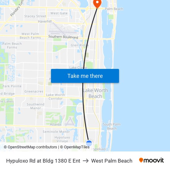 HYPULOXO RD at BLDG 1380 E ENT to West Palm Beach map