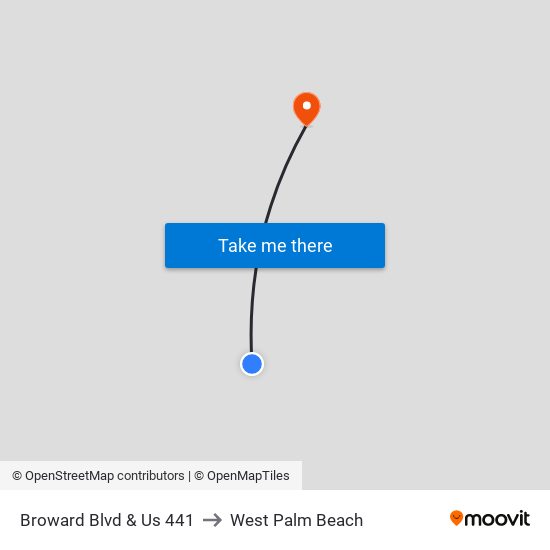 Broward Blvd & Us 441 to West Palm Beach map