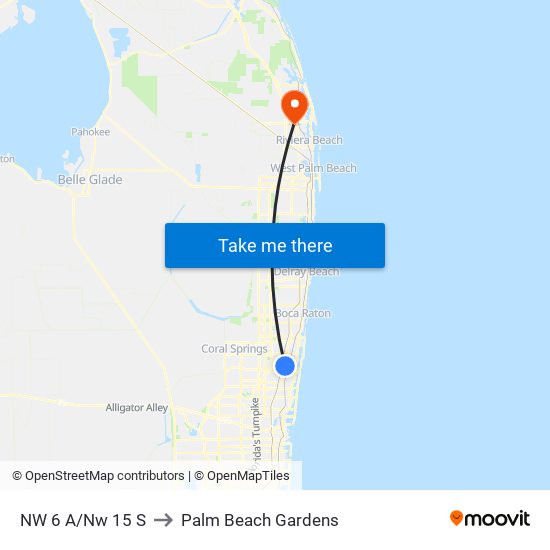 NW 6 A/Nw 15 S to Palm Beach Gardens map