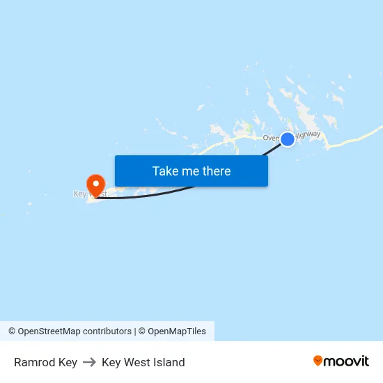 Ramrod Key to Key West Island map