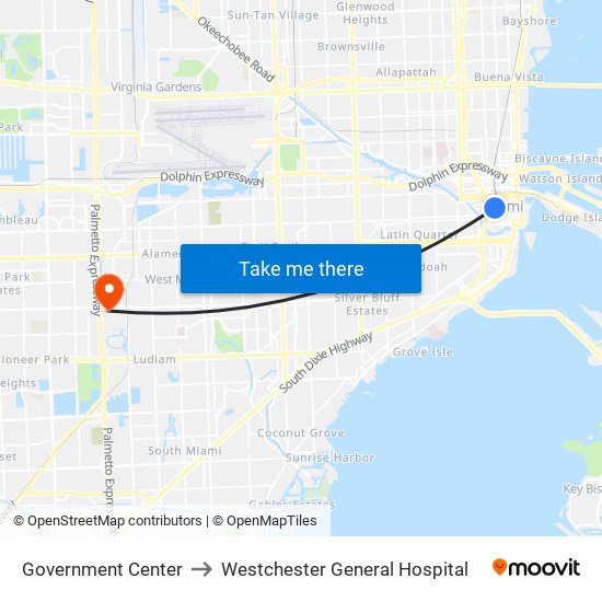 Government Center to Westchester General Hospital map