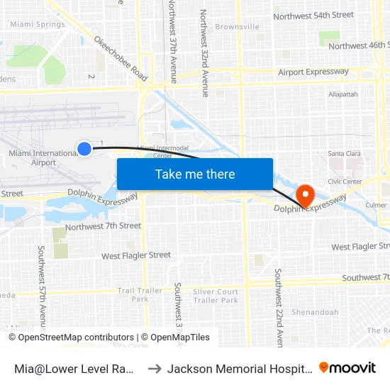 Mia@Lower Level Ramp to Jackson Memorial Hospital map