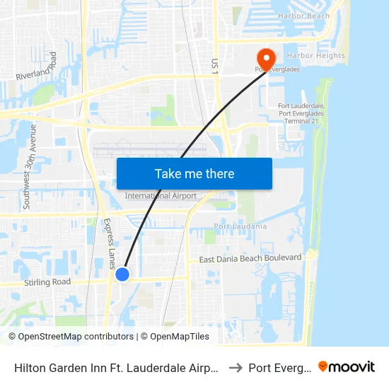 Hilton Garden Inn Ft. Lauderdale Airport-Cruise Port to Port Everglades map