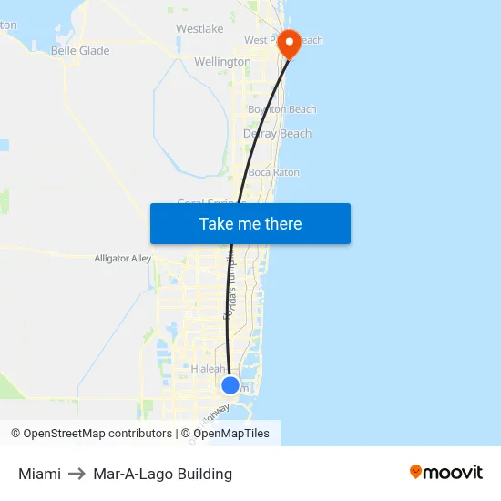 Miami to Mar-A-Lago Building map