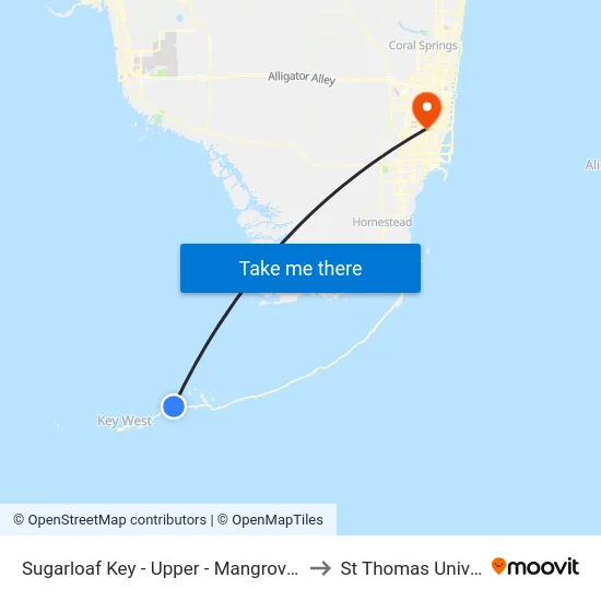 Sugarloaf Key - Upper - Mangrove Mama's to St Thomas University map
