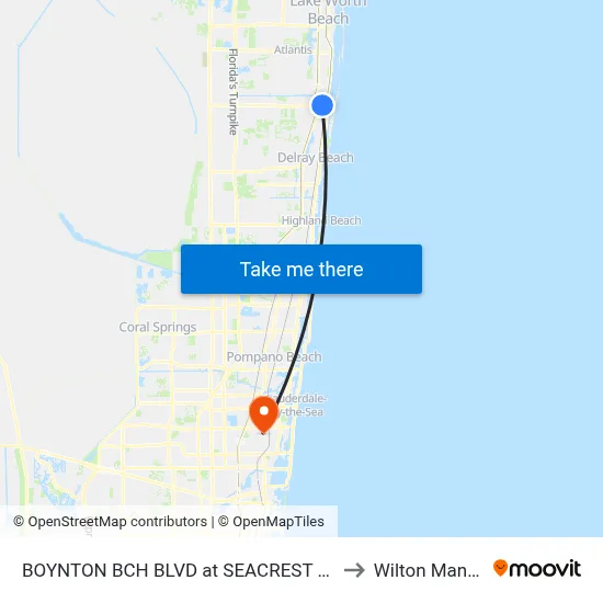 BOYNTON BCH BLVD at SEACREST BLVD to Wilton Manors map