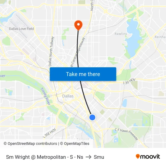 Sm Wright @ Metropolitan - S - Ns to Smu map