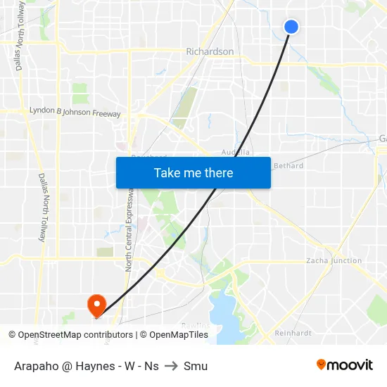 Arapaho @ Haynes - W - Ns to Smu map