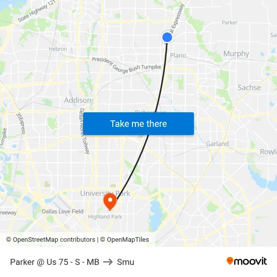 Parker @ Us 75 - S - MB to Smu map
