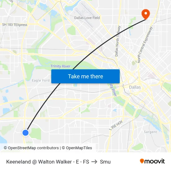 Keeneland @ Walton Walker - E - FS to Smu map