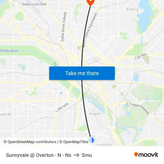 Sunnyvale @ Overton - N - Ns to Smu map