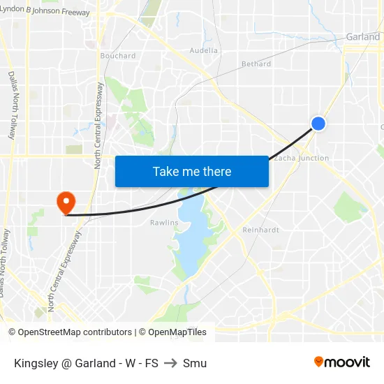 Kingsley @ Garland - W - FS to Smu map
