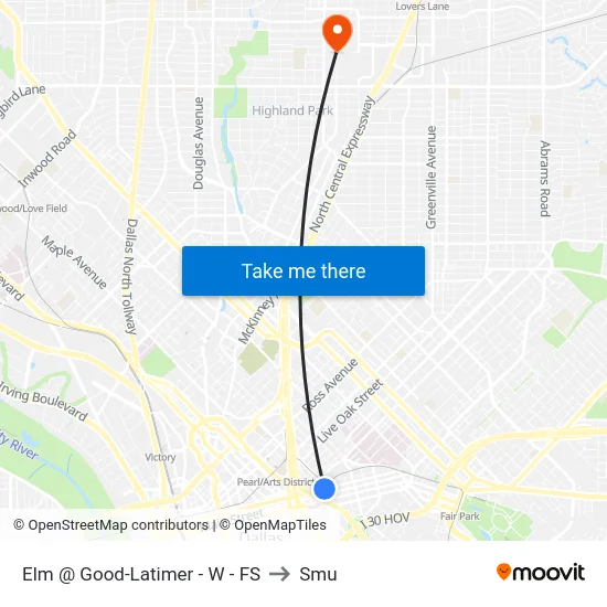 Elm @ Good-Latimer - W - FS to Smu map