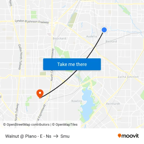 Walnut @ Plano - E - Ns to Smu map