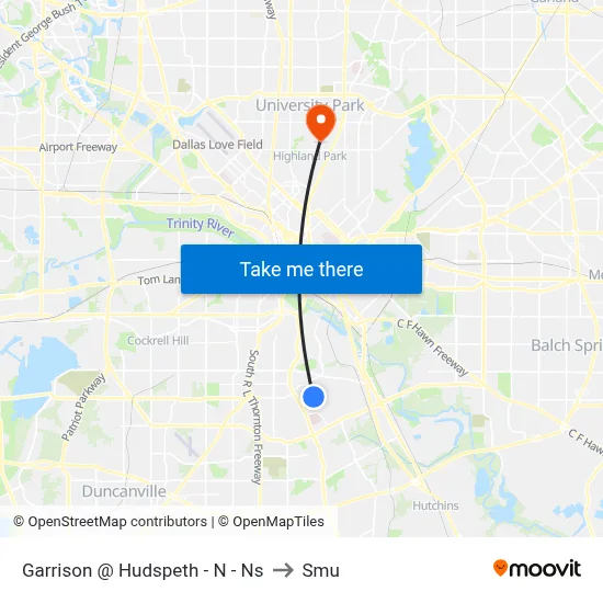 Garrison @ Hudspeth - N - Ns to Smu map