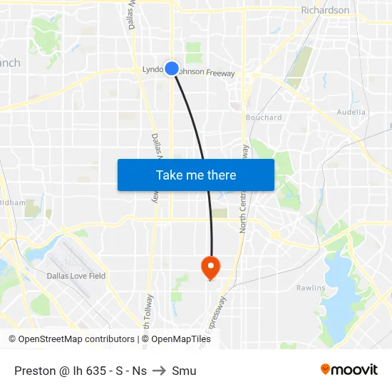Preston @ Ih 635 - S - Ns to Smu map