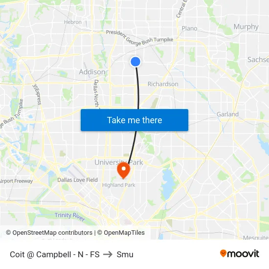 Coit @ Campbell - N - FS to Smu map
