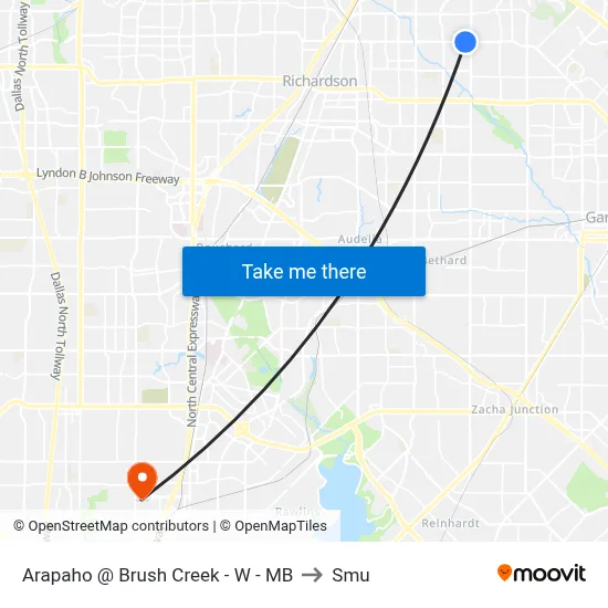 Arapaho @ Brush Creek - W - MB to Smu map