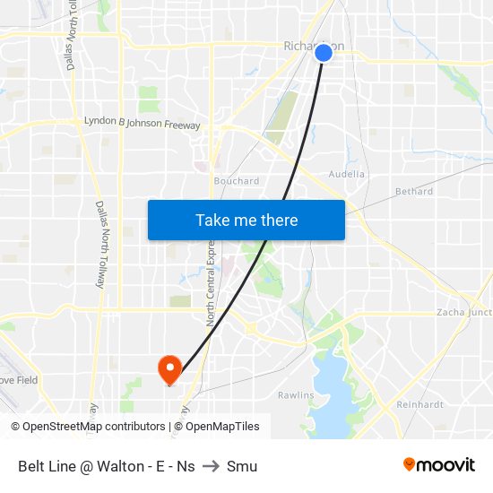 Belt Line @ Walton - E - Ns to Smu map