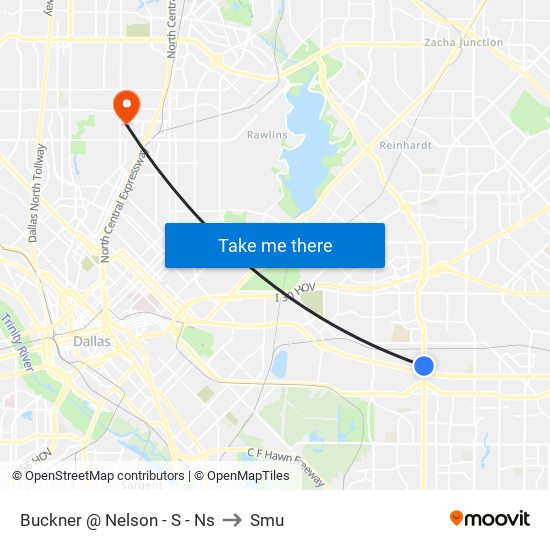 Buckner @ Nelson - S - Ns to Smu map