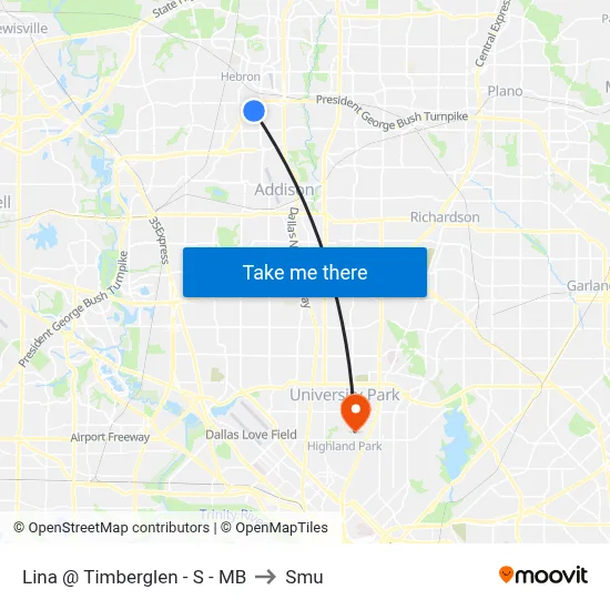 Lina @ Timberglen - S - MB to Smu map