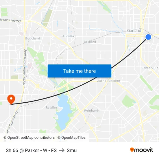 Sh 66 @ Parker - W - FS to Smu map