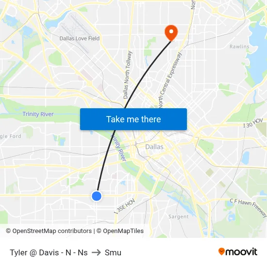 Tyler @ Davis - N - Ns to Smu map