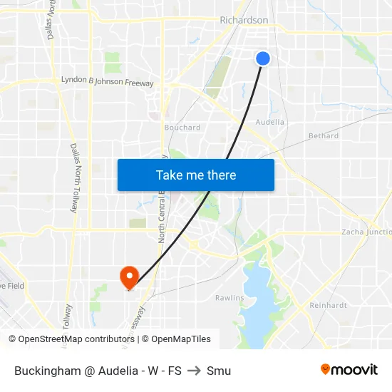 Buckingham @ Audelia - W - FS to Smu map