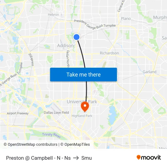 Preston @ Campbell - N - Ns to Smu map
