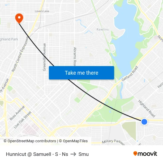 Hunnicut @ Samuell - S - Ns to Smu map