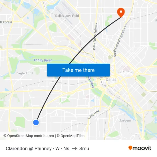 Clarendon @ Phinney - W - Ns to Smu map