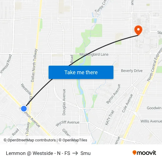Lemmon @ Westside - N - FS to Smu map