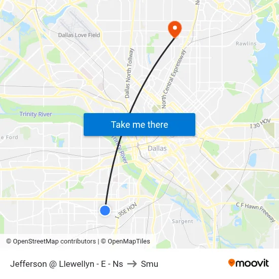 Jefferson @ Llewellyn - E - Ns to Smu map