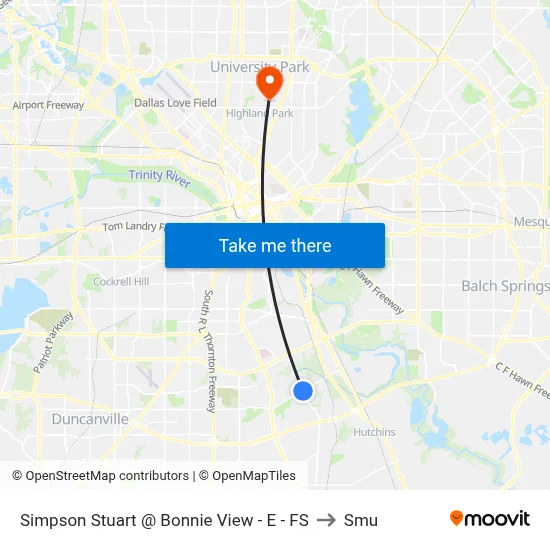 Simpson Stuart @ Bonnie View - E - FS to Smu map